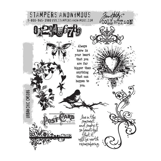 Tim Holtz Stampers Anonymous Cling Mount Stamp Urban Chic Stampers Anonymous Tim Holtz Other 