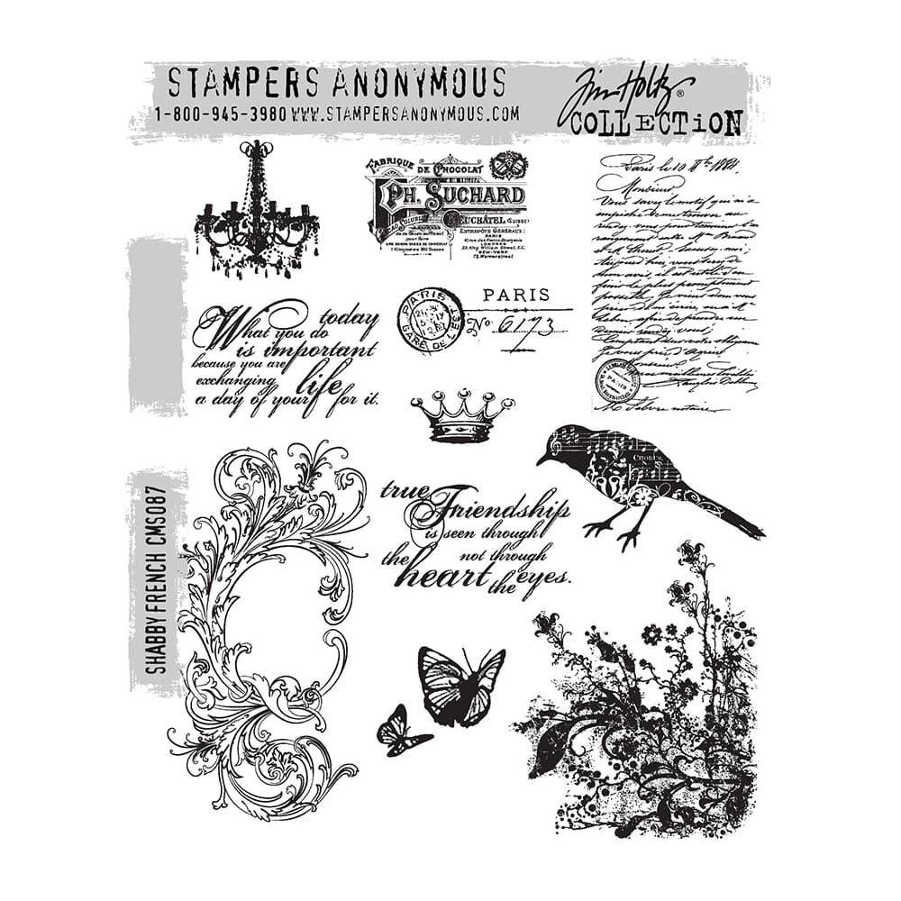Tim Holtz Stampers Anonymous Cling Mount Stamp Shabby French Stampers Anonymous Tim Holtz Other 