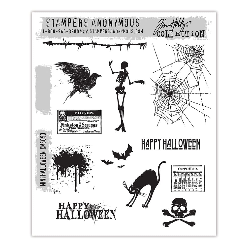 Tim Holtz Stampers Anonymous Cling Mount Stamp Mini Halloween Stampers Anonymous Tim Holtz Other 