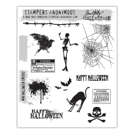 Tim Holtz Stampers Anonymous Cling Mount Stamp Mini Halloween Stampers Anonymous Tim Holtz Other 
