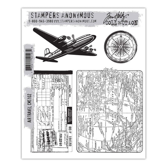 Tim Holtz Stampers Anonymous Cling Mount Stamp Air Travel Stampers Anonymous Tim Holtz Other 
