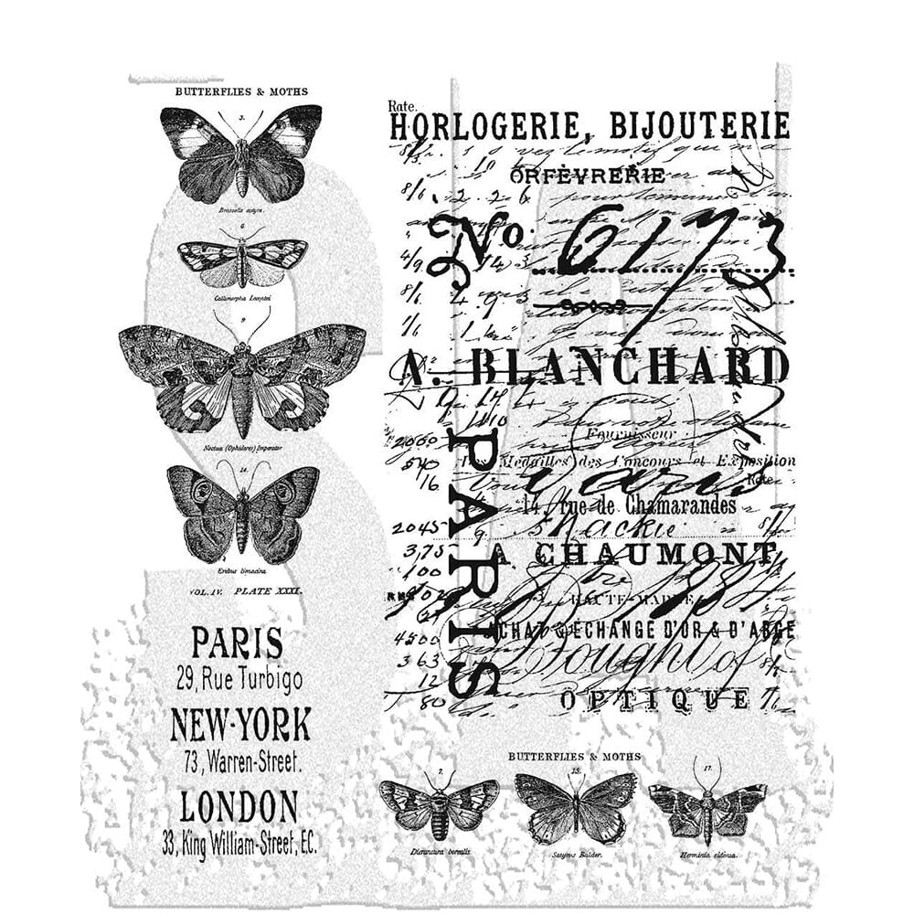 Tim Holtz Stampers Anonymous Cling Mount Stamp Papillon Stampers Anonymous Tim Holtz Other 