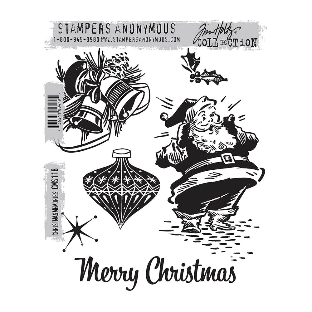 Tim Holtz Stampers Anonymous Cling Mount Stamp Christmas Memories Stampers Anonymous Tim Holtz Other 