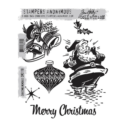 Tim Holtz Stampers Anonymous Cling Mount Stamp Christmas Memories Stampers Anonymous Tim Holtz Other 