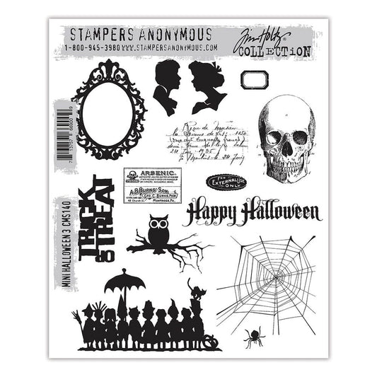 Tim Holtz® Stampers Anonymous - Cling Mount Stamps - Mini Halloween #3 Stamps Tim Holtz Other 
