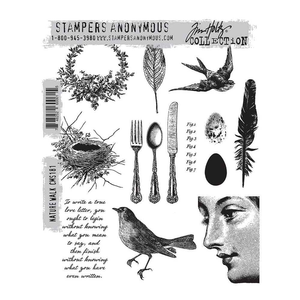Tim Holtz Stampers Anonymous Cling Mount Stamp Nature Walk Stampers Anonymous Tim Holtz Other 