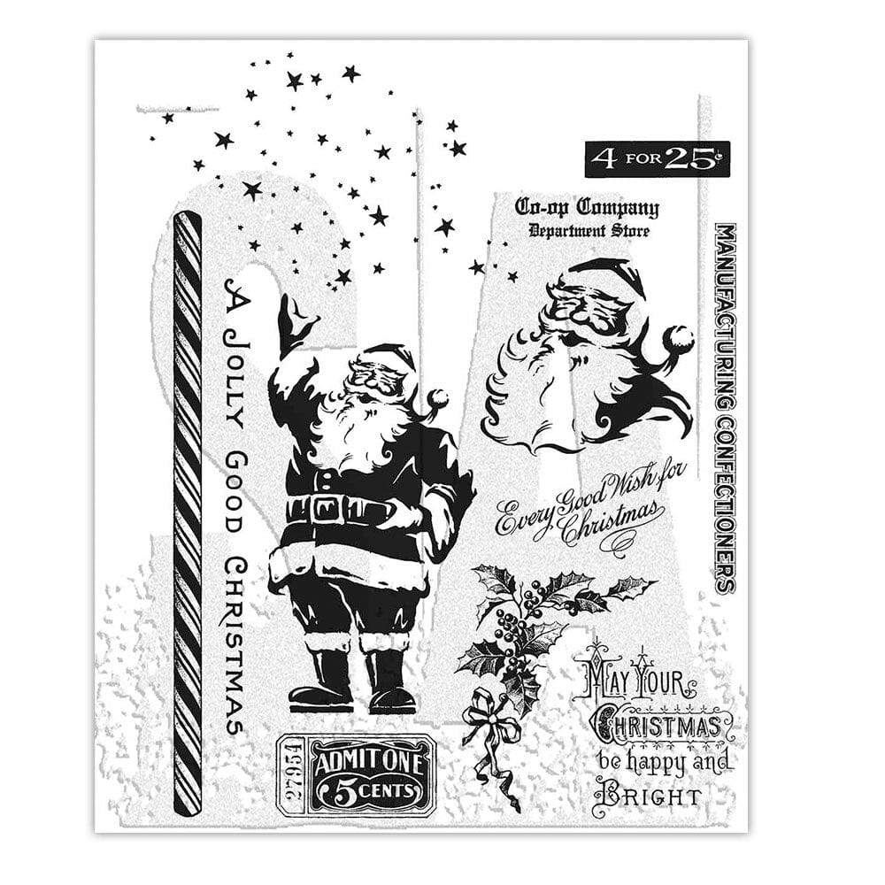 Tim Holtz Stampers Anonymous Stamp Jolly Holiday Stampers Anonymous Tim Holtz Other 