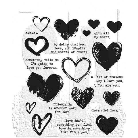 Tim Holtz Stampers Anonymous Cling Mount Stamp Love Notes Stampers Anonymous Tim Holtz Other 