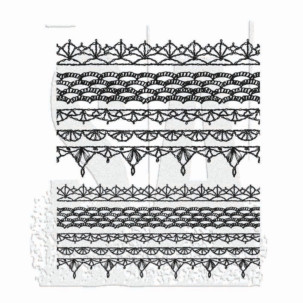 Tim Holtz Cling Mount Stamp Crochet Trims Stampers Anonymous Tim Holtz Other 