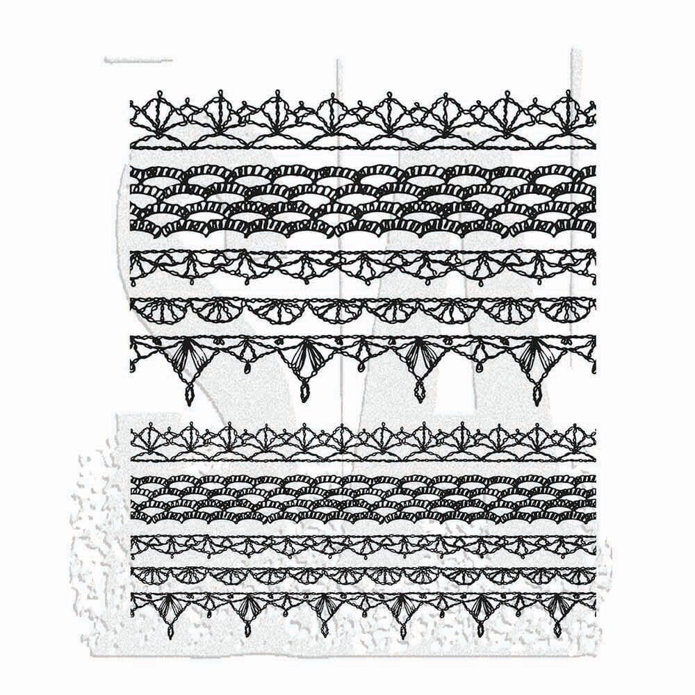 Tim Holtz Cling Mount Stamp Crochet Trims Stampers Anonymous Tim Holtz Other 