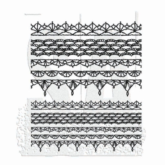 Tim Holtz Cling Mount Stamp Crochet Trims Stampers Anonymous Tim Holtz Other 
