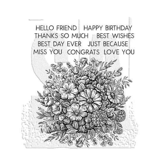 Tim Holtz Stampers Anonymous Cling Mount Stamp Floristry with Grid Block Stampers Anonymous Tim Holtz Other 