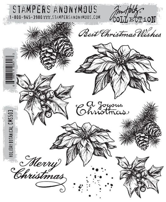 Tim Holtz Stampers Anonymous Cling Mount Stamp Holiday Botanical Stampers Anonymous Tim Holtz Other 