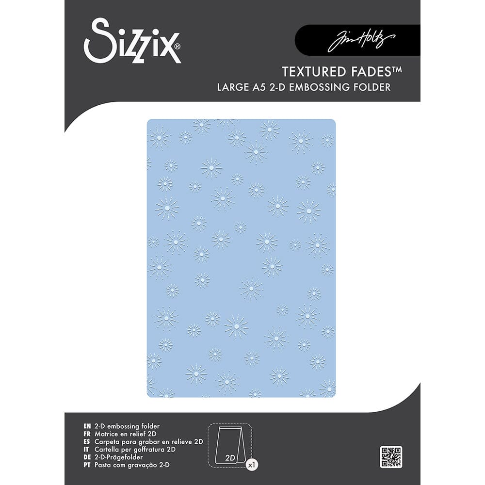 Tim Holtz® Alterations by Sizzix 2D Texture Fades Embossing Folder - Vault Sparkle Stars Cutting Dies Tim Holtz Other 