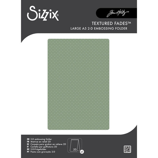 Tim Holtz® Alterations by Sizzix 2D Texture Fades A5 Embossing Folder - Vault Dots Cutting Dies Tim Holtz Other 
