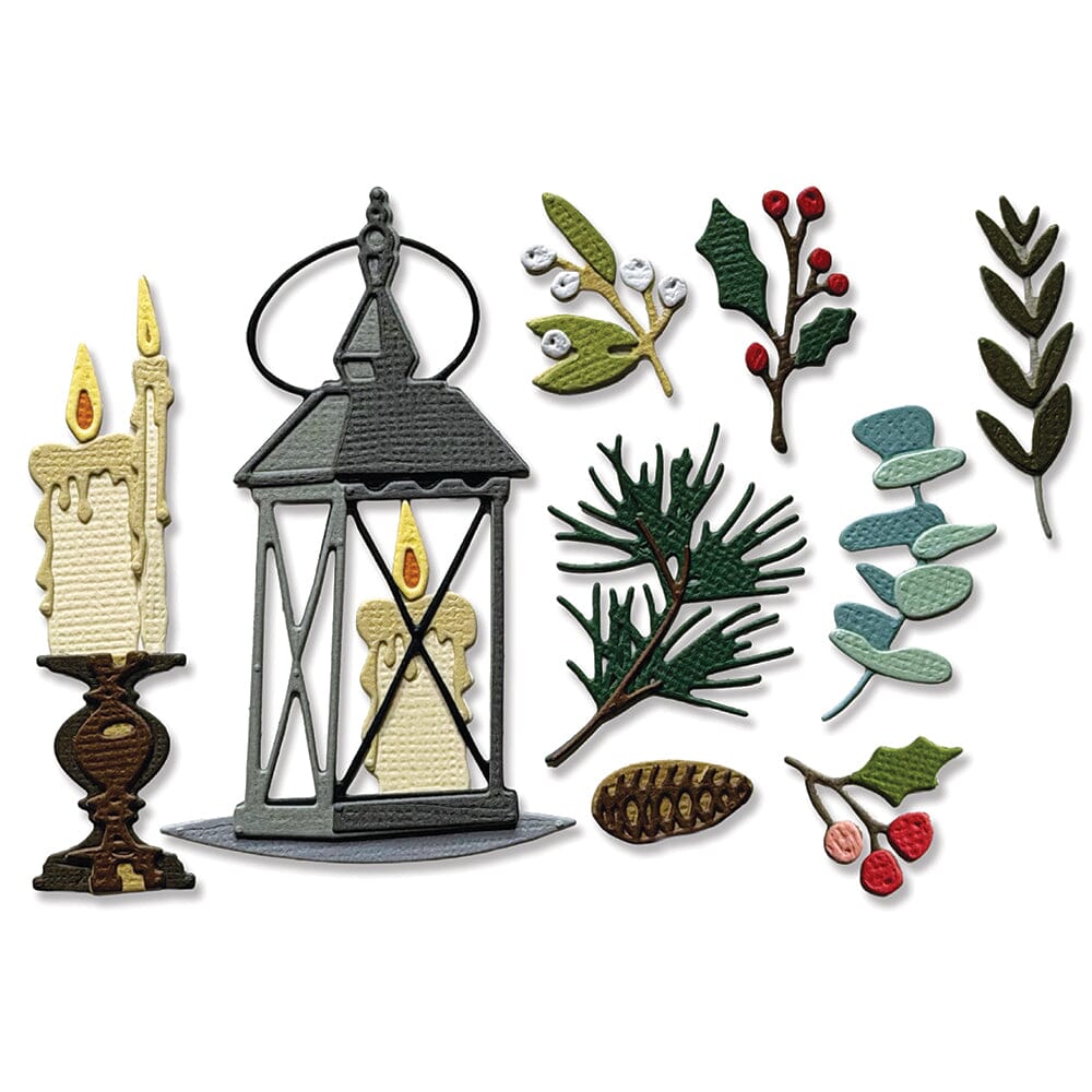 Tim Holtz® Alterations by Sizzix Thinlits Die Set - Vault Winter Candlelight 18pk Cutting Dies Tim Holtz Other 