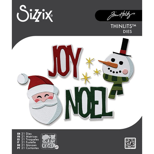 Tim Holtz® Alterations by Sizzix Thinlits Die Set - Vault Holiday Tidings 21pk Cutting Dies Tim Holtz Other 