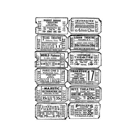 Tim Holtz Stampers Anonymous Cling Mount Stamp Ticket Stampers Anonymous Tim Holtz Other 