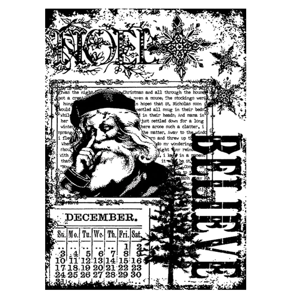 Tim Holtz Stampers Anonymous Cling Mount Stamp Christmas Miracle Stampers Anonymous Tim Holtz Other 