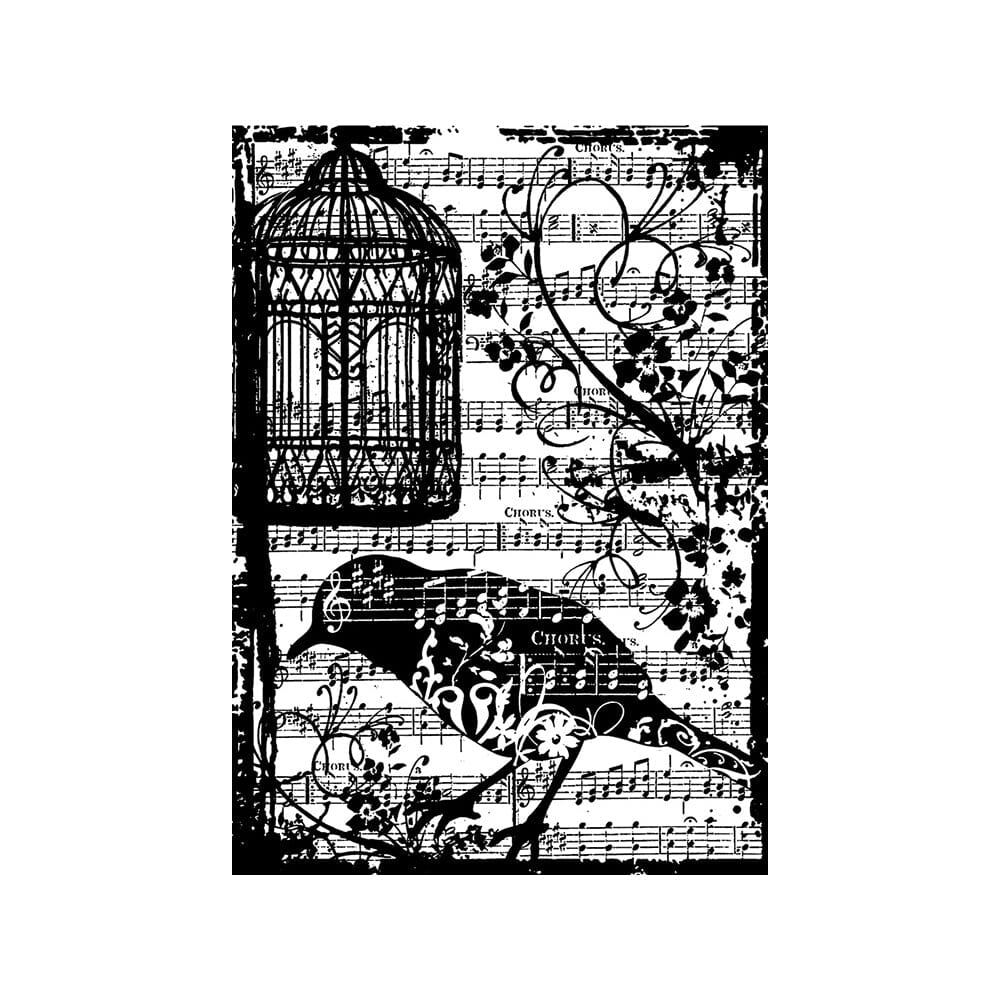 Tim Holtz Stampers Anonymous Cling Mount Stamp Birdsong Stampers Anonymous Tim Holtz Other 