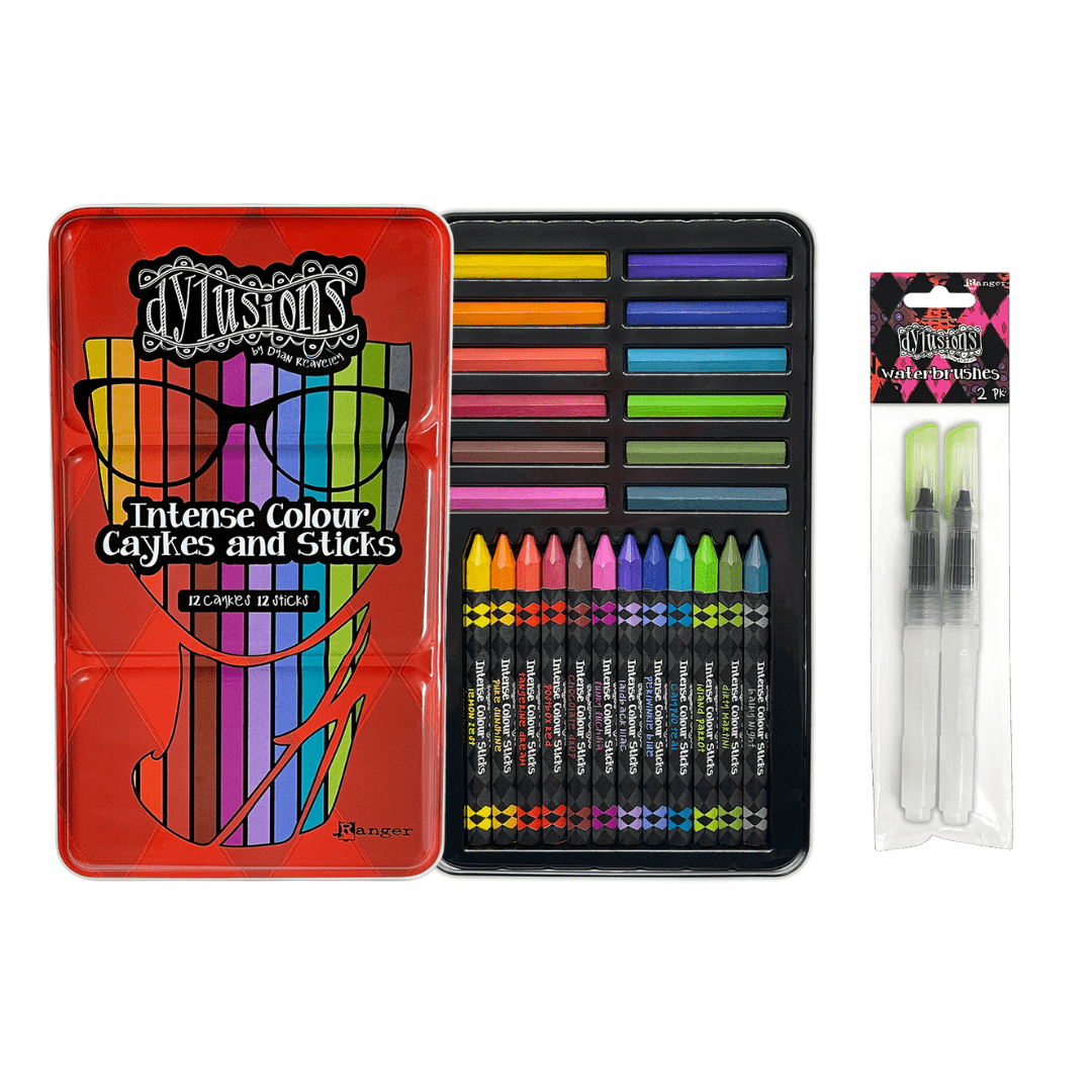 Dylusions Caykes & Sticks and Waterbrush Bundle Writing & Coloring Dylusions 