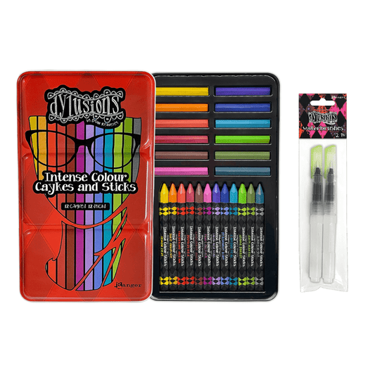 Dylusions Caykes & Sticks and Waterbrush Bundle Writing & Coloring Dylusions 