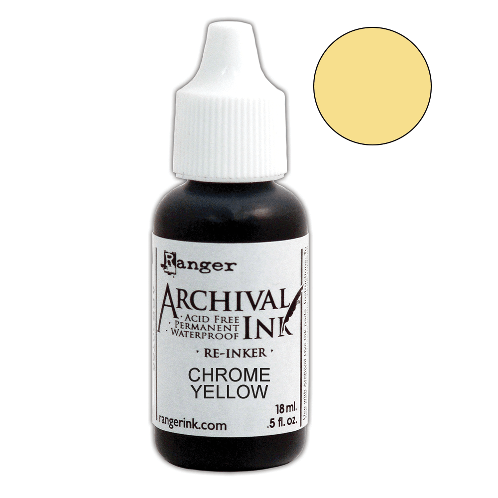 Archival Ink™ Pads Re-Inker Chrome Yellow, 0.5oz Ink Archival Ink 