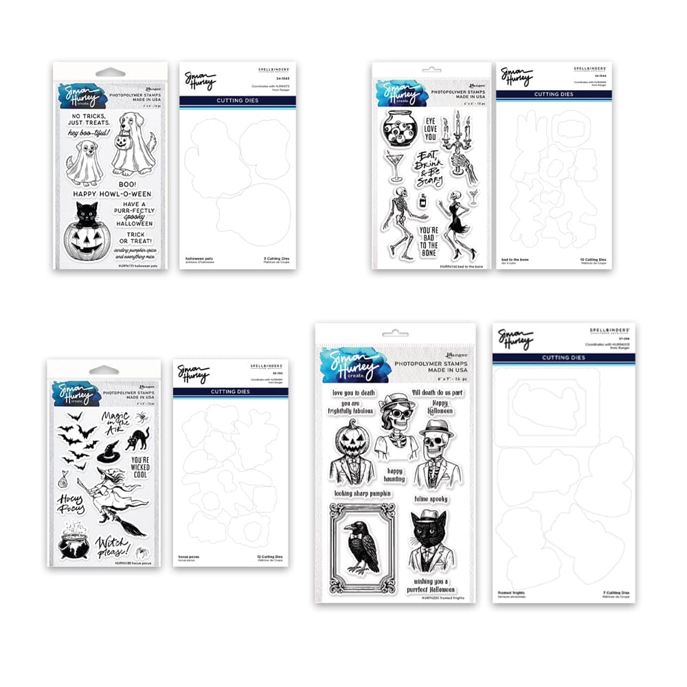 Simon Hurley create. Photopolymer Halloween Stamps & Dies Bundle Stamps Simon Hurley 