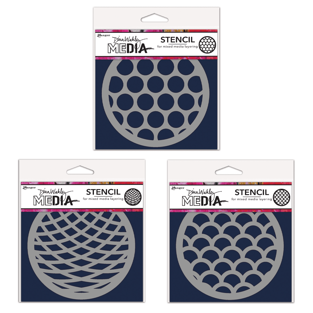 Dina Wakley Media Stencil Coaster Bundle Bundles Dina Wakley Media 