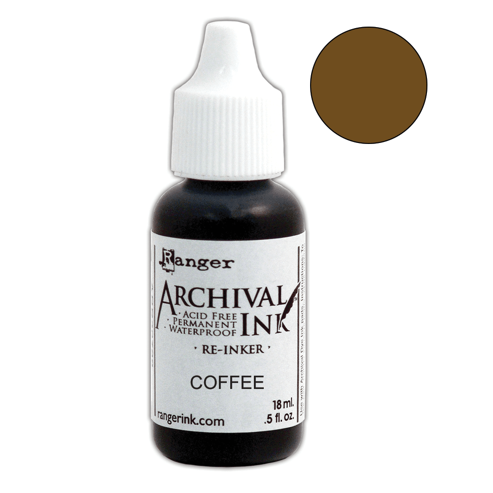 Archival Ink™ Pads Re-Inker Coffee, 0.5oz Ink Archival Ink 