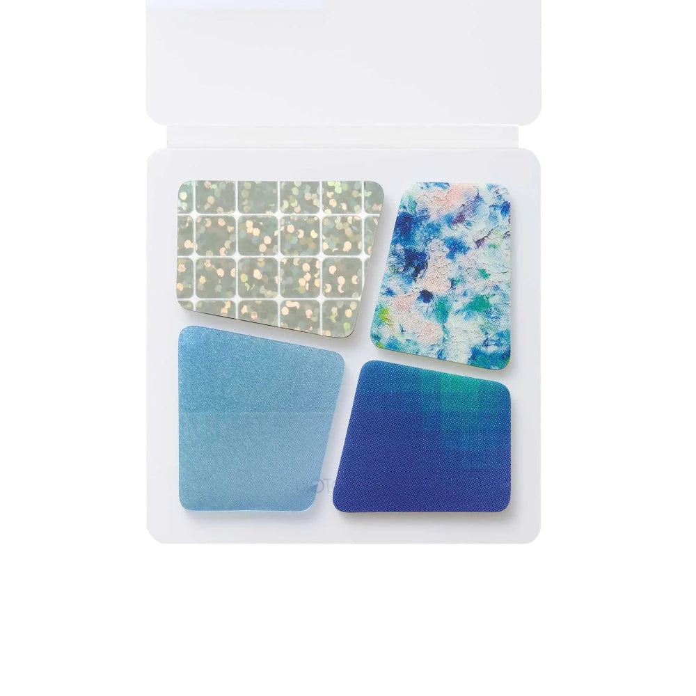 Hitotoki Coffret Cosmetic Motif Film Sticker Block - Lagoon Blue Stickers Coffret 