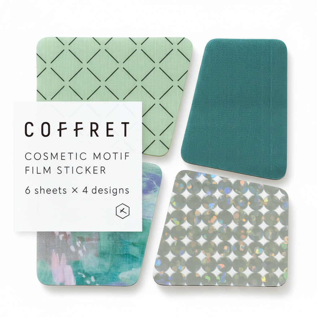 Hitotoki Coffret Cosmetic Motif Film Sticker Block - Peacock Green Stickers Coffret 