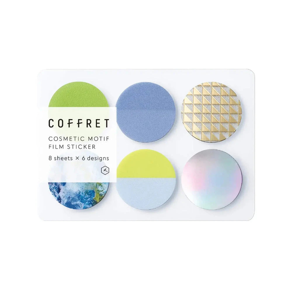 Hitotoki Coffret Cosmetic Motif Film Sticker Circle - Chiffon Yellow Stickers Coffret 