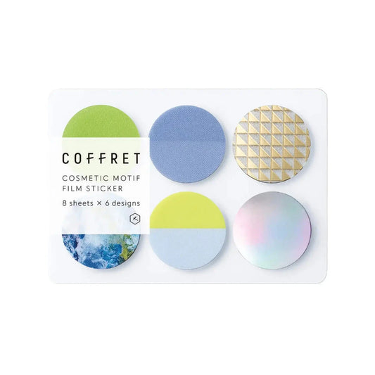 Hitotoki Coffret Cosmetic Motif Film Sticker Circle - Chiffon Yellow Stickers Coffret 