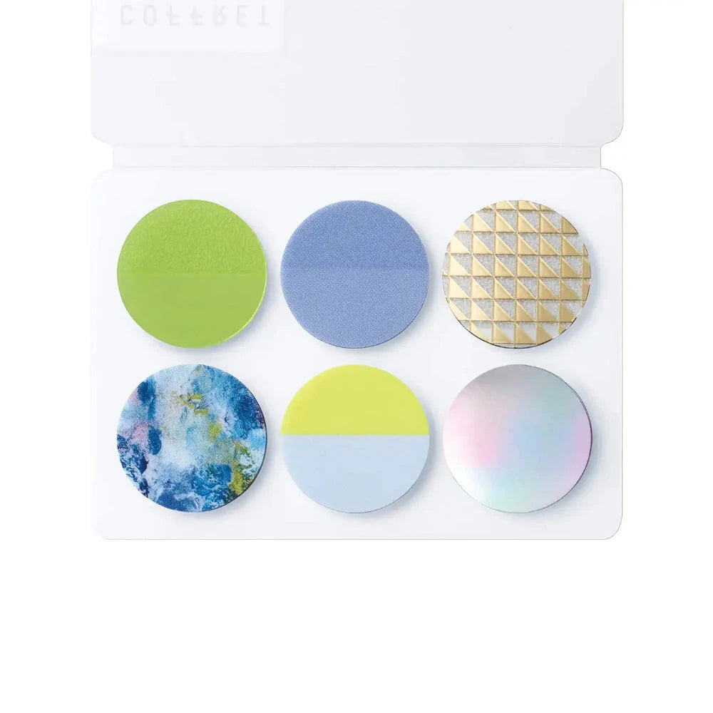 Hitotoki Coffret Cosmetic Motif Film Sticker Circle - Chiffon Yellow Stickers Coffret 