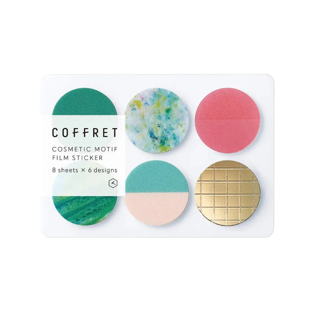 Hitotoki Coffret Cosmetic Motif Film Sticker Circle - Forest Green Stickers Coffret 