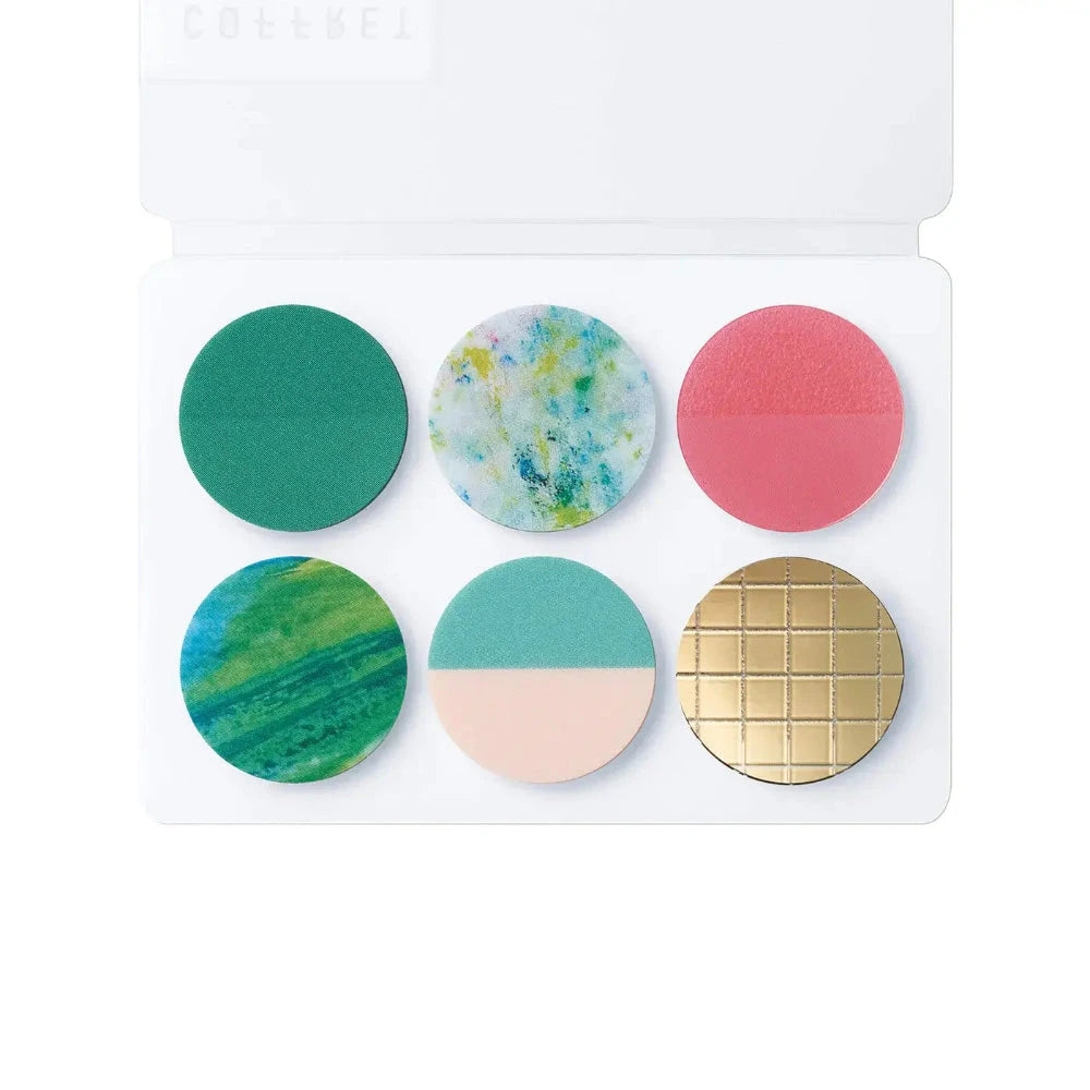 Hitotoki Coffret Cosmetic Motif Film Sticker Circle - Forest Green Stickers Coffret 