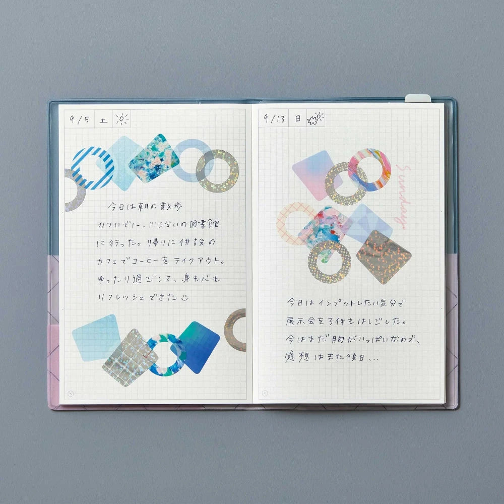 Hitotoki Coffret Cosmetic Motif Film Sticker Ring - Lagoon Blue Stickers Coffret 