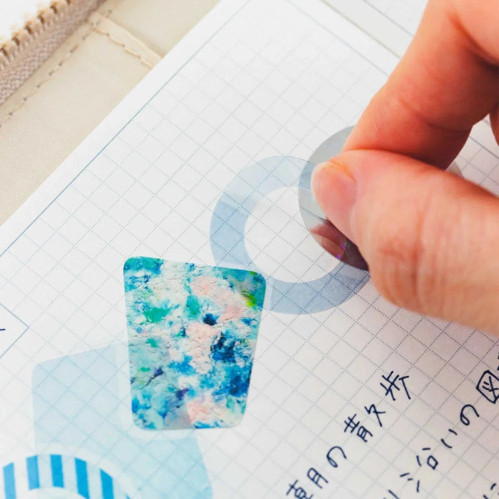 Hitotoki Coffret Cosmetic Motif Film Sticker Ring - Lagoon Blue Stickers Coffret 