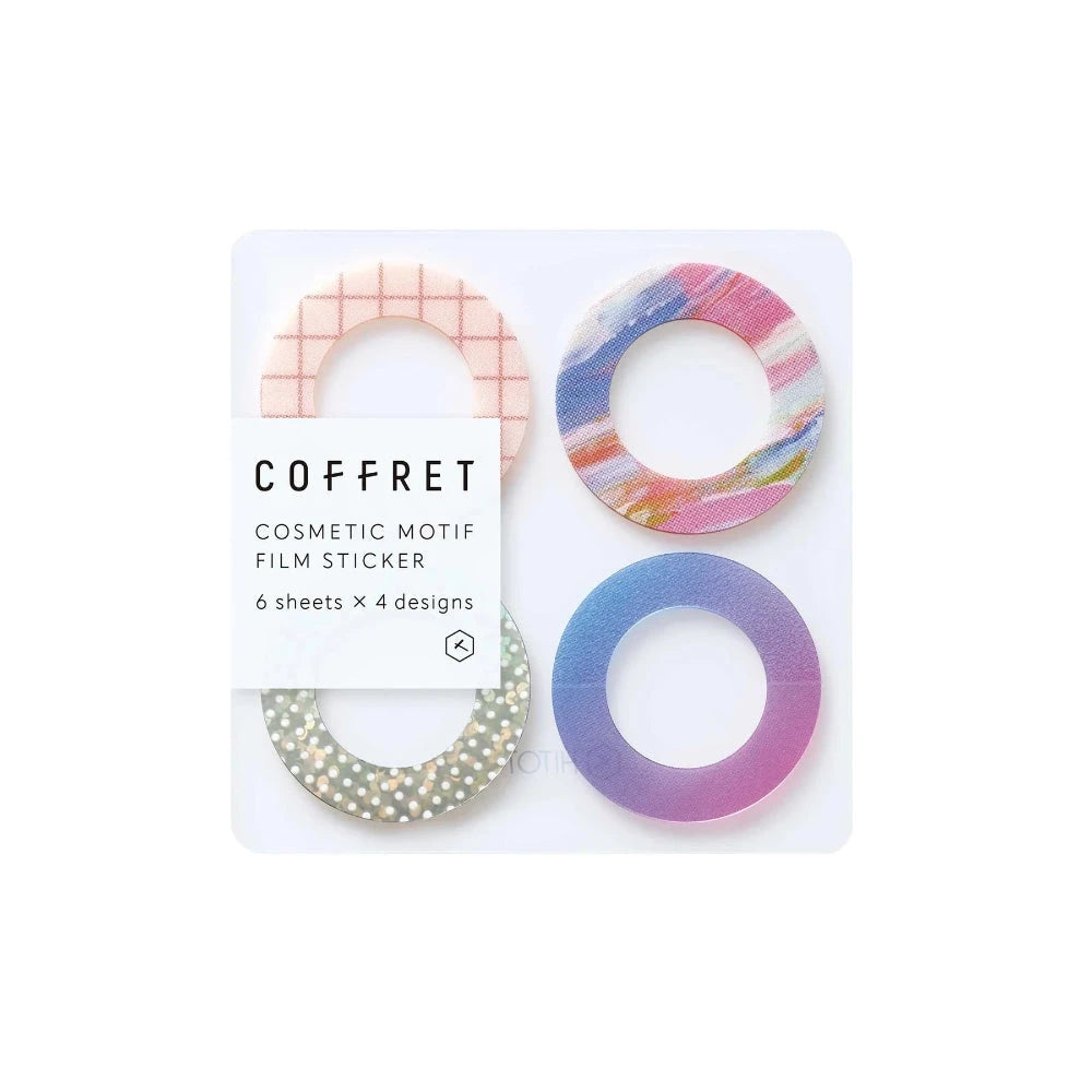 Hitotoki Coffret Cosmetic Motif Film Sticker Ring - Lilac Pink Stickers Coffret 