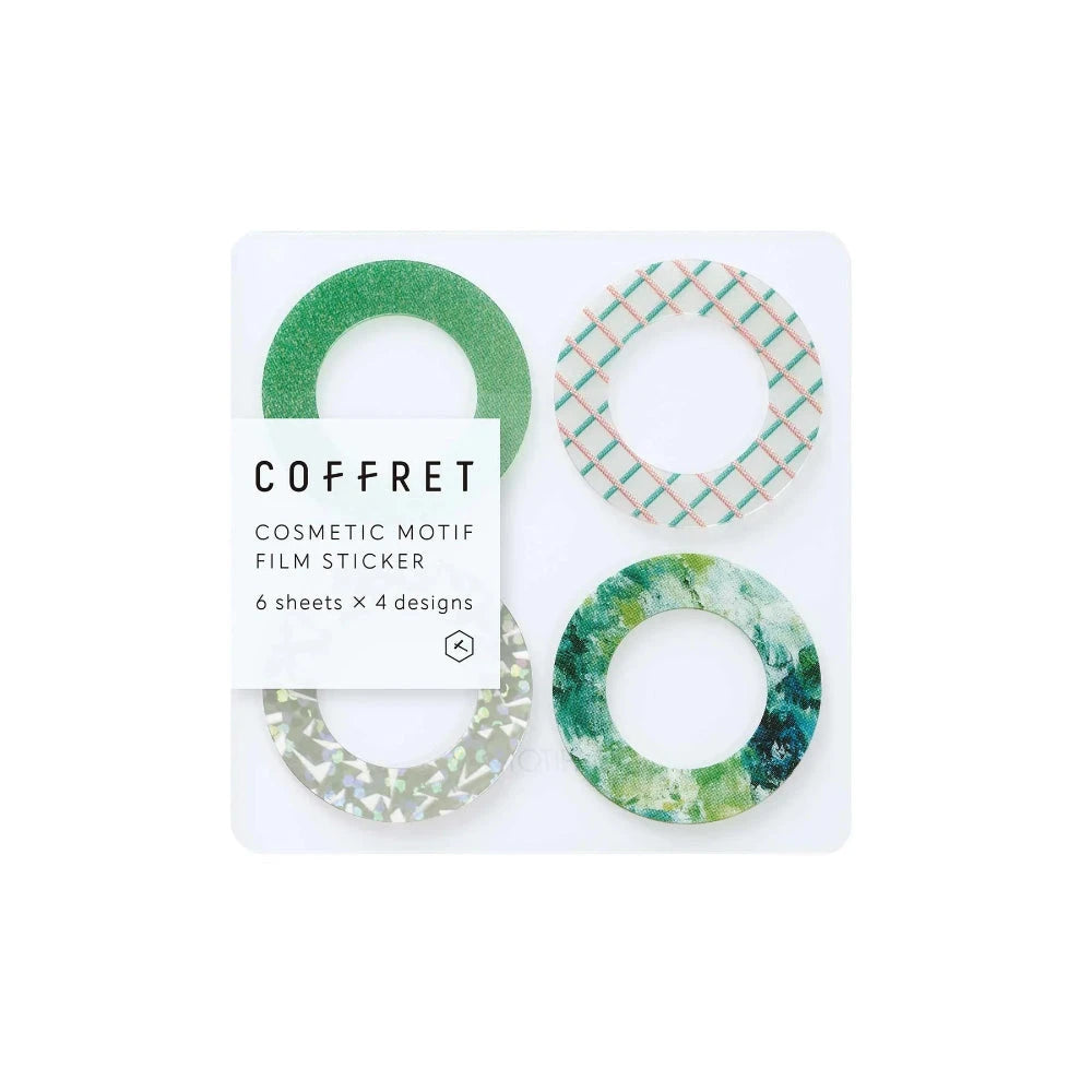 Hitotoki Coffret Cosmetic Motif Film Sticker Ring - Peacock Green Stickers Coffret 