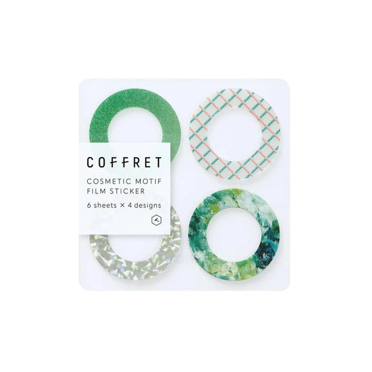 Hitotoki Coffret Cosmetic Motif Film Sticker Ring - Peacock Green Stickers Coffret 