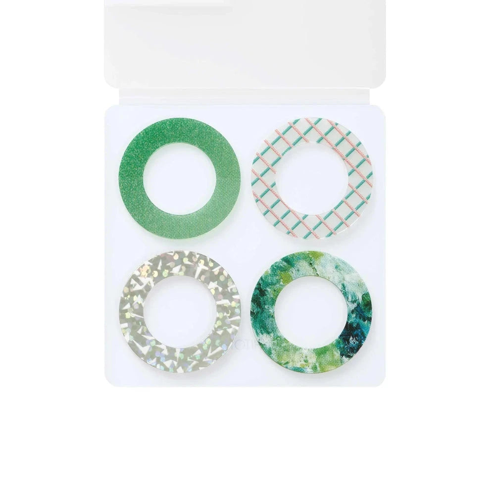 Hitotoki Coffret Cosmetic Motif Film Sticker Ring - Peacock Green Stickers Coffret 