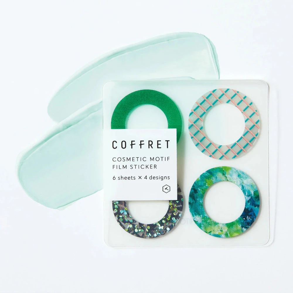 Hitotoki Coffret Cosmetic Motif Film Sticker Ring - Peacock Green Stickers Coffret 