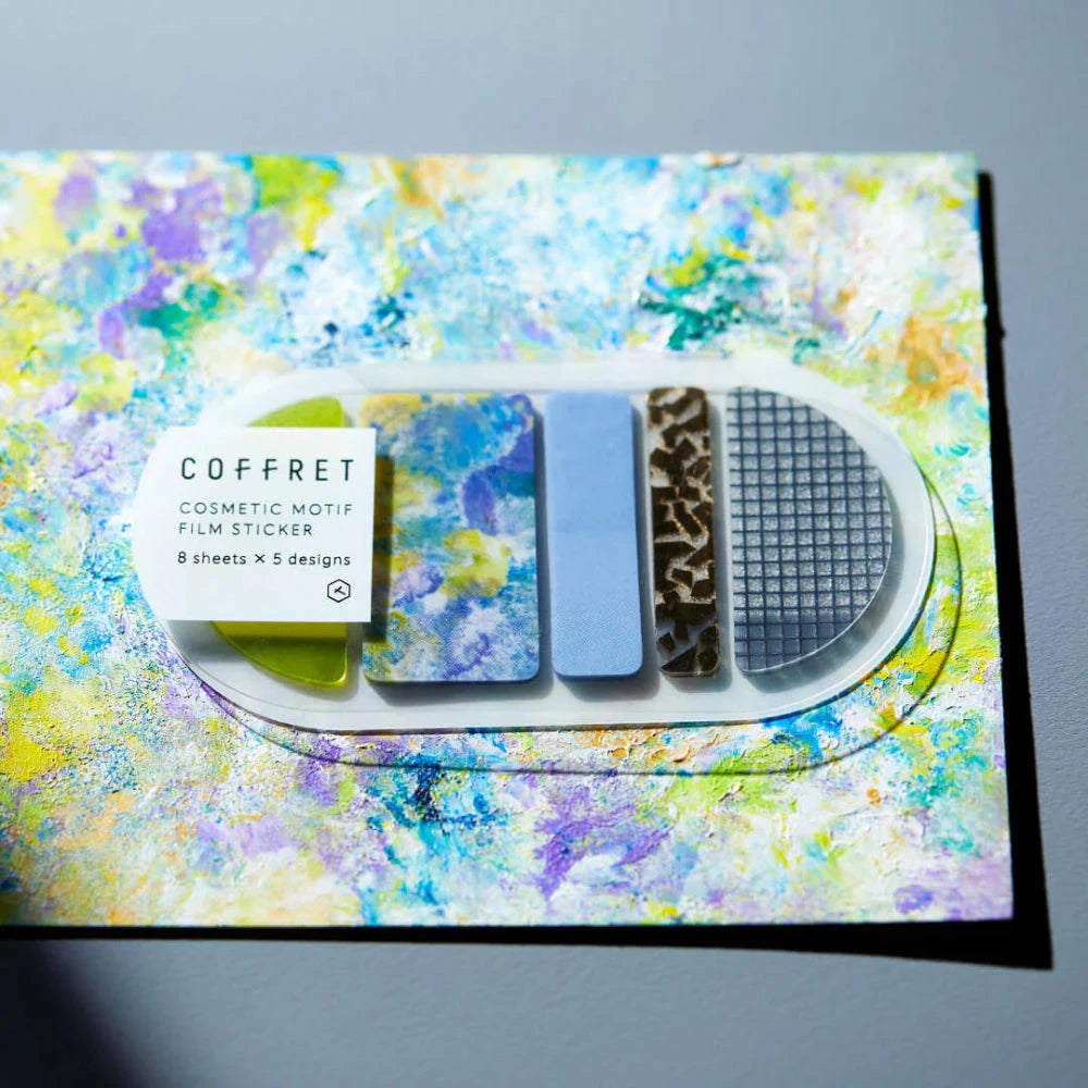 Hitotoki Coffret Cosmetic Motif Film Sticker Round - Chiffon Yellow Stickers Coffret 