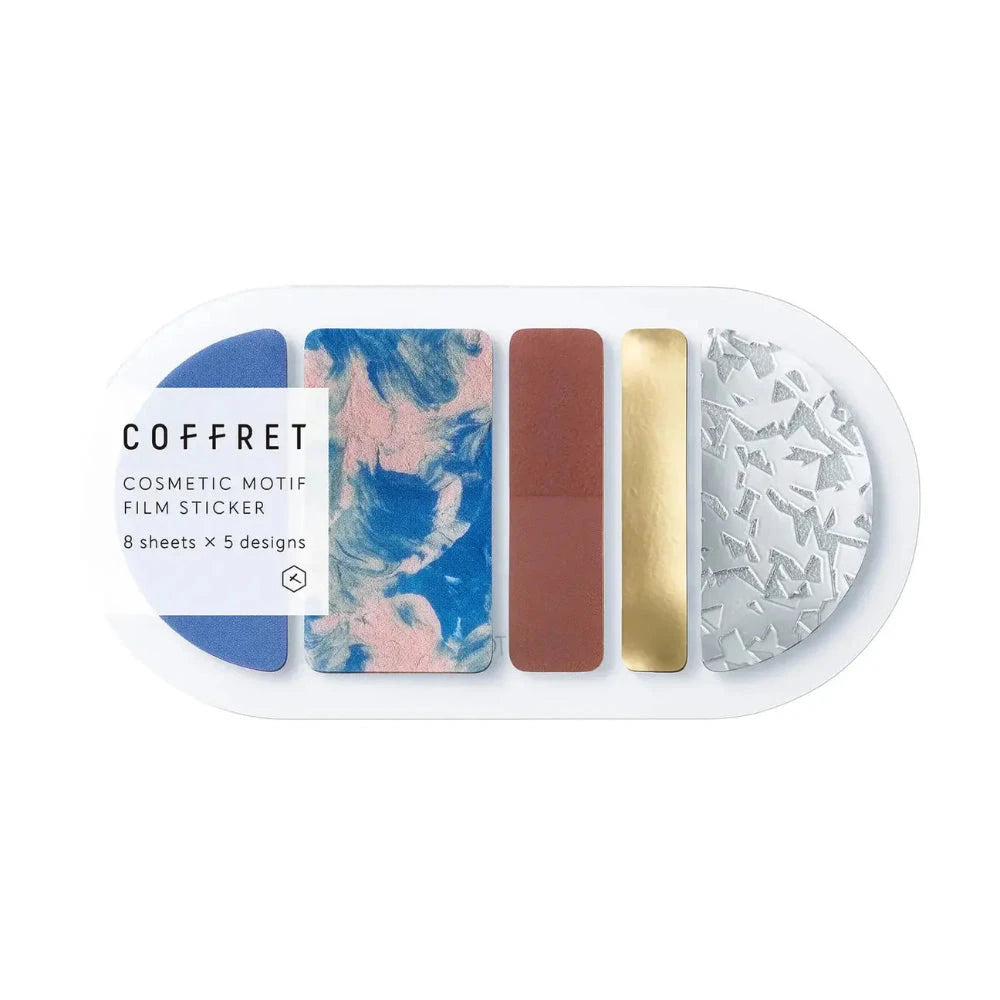Hitotoki Coffret Cosmetic Motif Film Sticker Round - Horizon Blue Stickers Coffret 