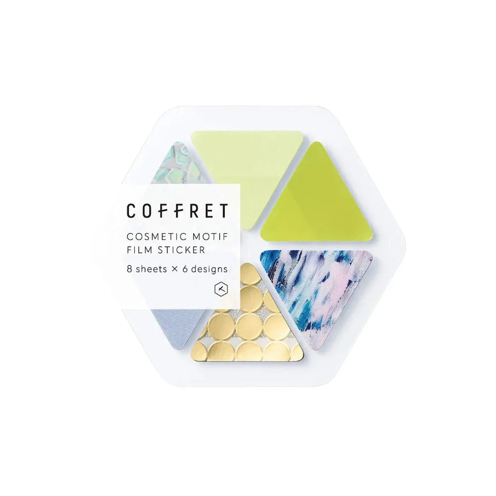 Hitotoki Coffret Cosmetic Motif Film Sticker Triangle - Chiffon Yellow Stickers Coffret 