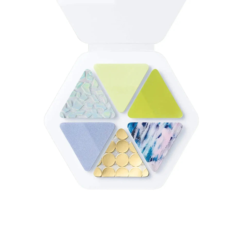 Hitotoki Coffret Cosmetic Motif Film Sticker Triangle - Chiffon Yellow Stickers Coffret 