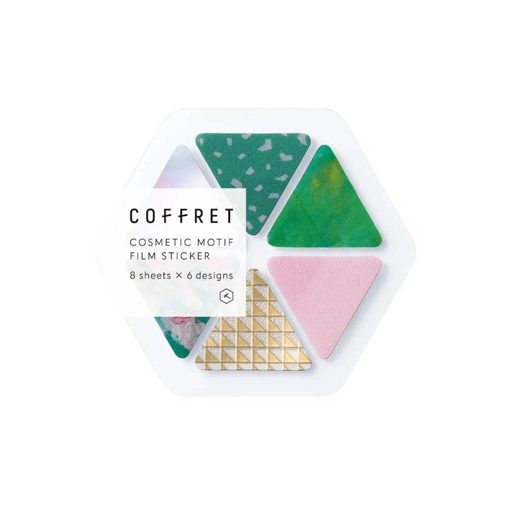 Hitotoki Coffret Cosmetic Motif Film Sticker Triangle - Forest Green Stickers Coffret 