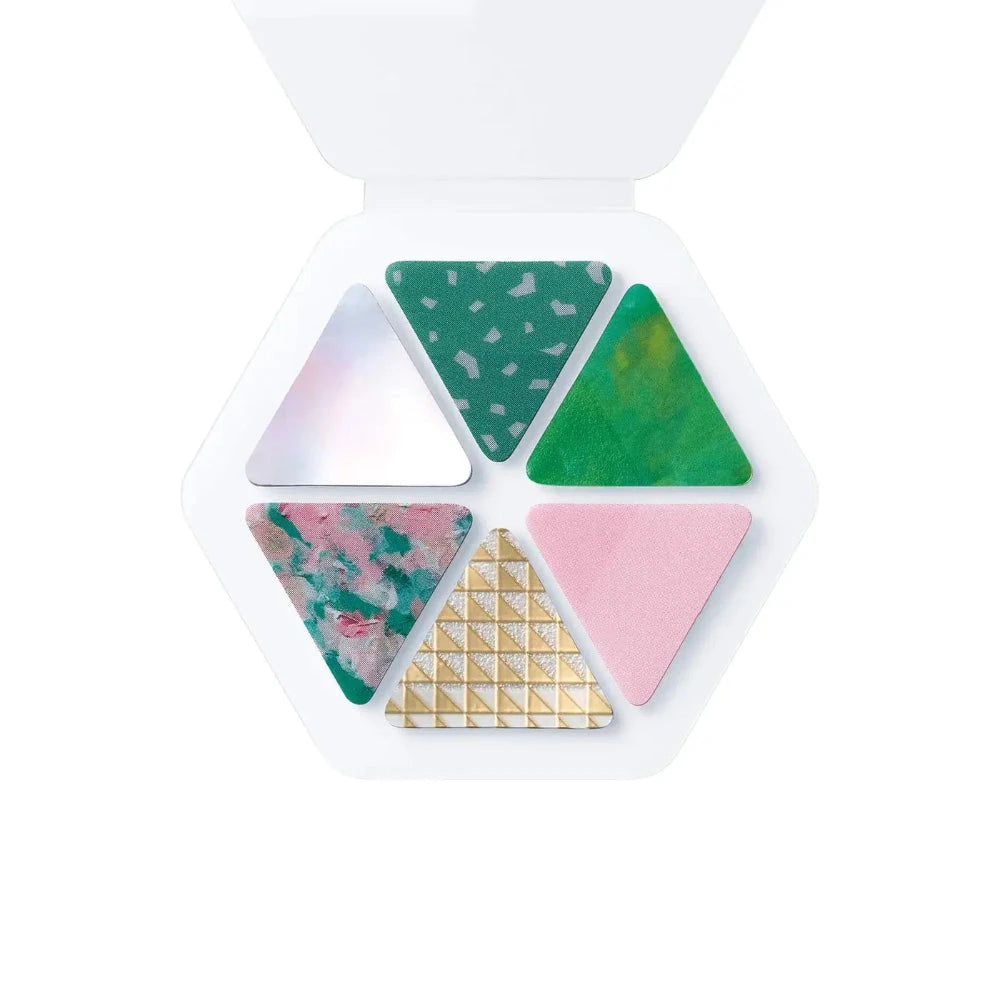 Hitotoki Coffret Cosmetic Motif Film Sticker Triangle - Forest Green Stickers Coffret 